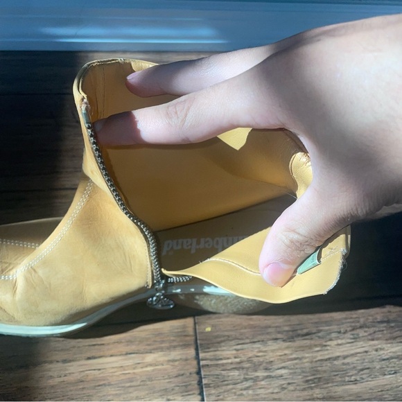 Y2K timberland boots ankle boots wedge boots heel leather boots zipper boots - Picture 11 of 16